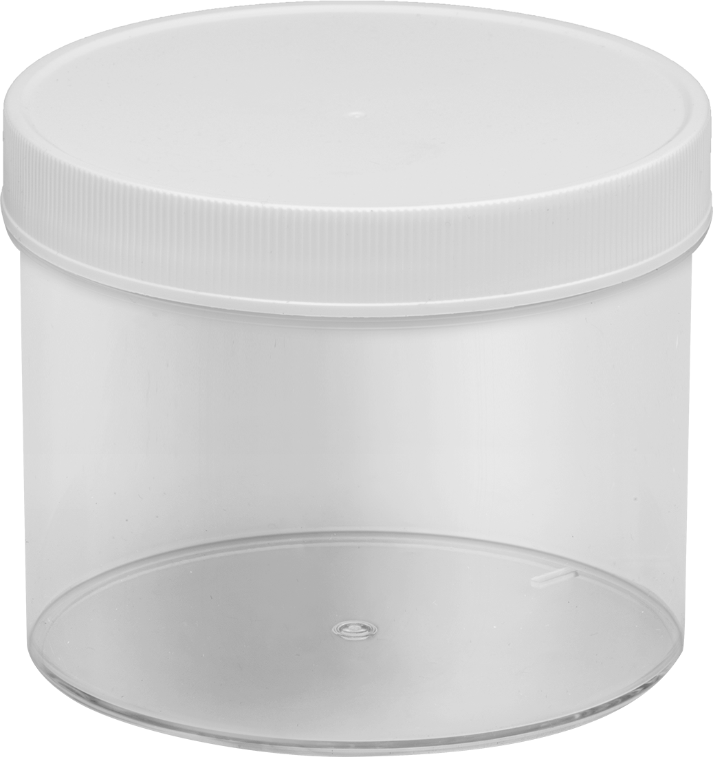 Şeffaf Polistiren Plastik Kavanoz, 32 FL oz/950 ml Kapasite