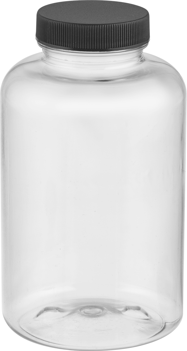 Şeffaf Polistiren Plastik Kavanoz, 17 FL oz/500 ml Kapasite