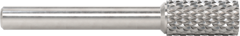 1/4" Çaplı Şaftlı Elmas Dişli Karbür Frez, Silindirik-Düz Uçlu, 3/8" Baş Çapı