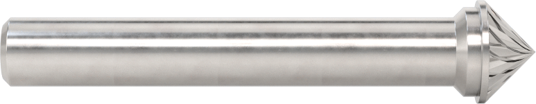 1/4" Çaplı Şaftlı Elmas Dişli Karbür Frez, 90 Derece Konik, 3/8" Baş Çapı