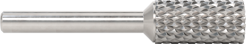 1/4" Çaplı Şaftlı Elmas Dişli Karbür Frez, Silindirik-Düz Uçlu, Uç Kesimi, 1/2" Baş Çapı