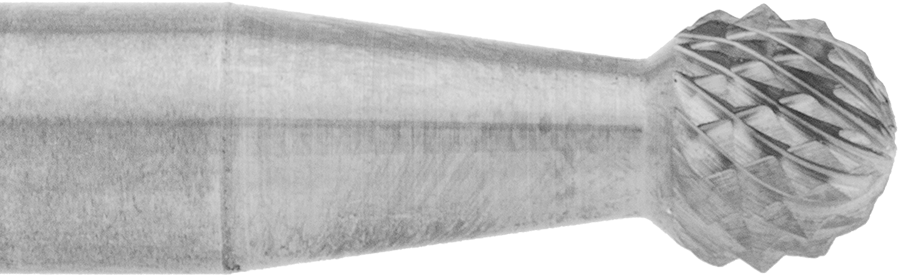1/4" Çaplı Şaftlı Elmas Dişli Karbür Frez, Bilye, 1/4" Baş Çapı