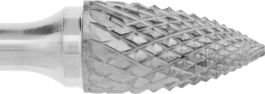 1/4" Çaplı Şaftlı Elmas Dişli Karbür Frez, Üç Uçlu Uç, 1/4" Baş Çapı