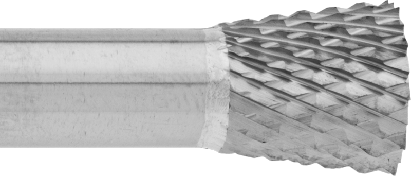 1/4" Çaplı Şaftlı Elmas Dişli Karbür Frez, Ters Konik, 1/4" Baş Çapı