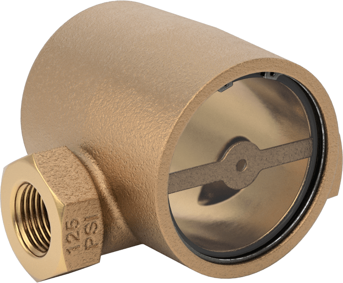 Su ve Yağ için Akış Göstergesi, Bronz Gövde, 3/8 NPT Dişi
