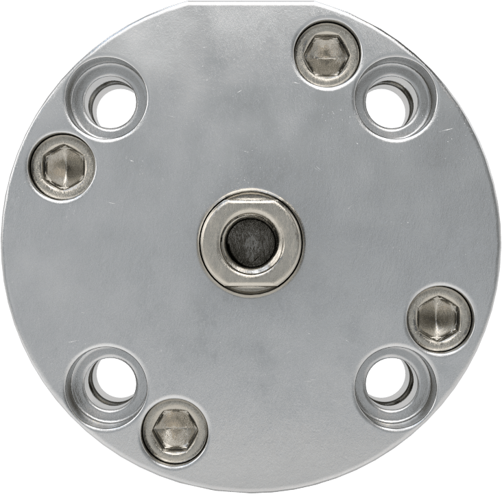 Yuvarlak Yüzlü Kompakt Bağlantı Çubuğu Hava Silindiri, Çift Etkili, 3/4" Delik, 1-1/2" Çap, 1/4" Strok Uzunluğu