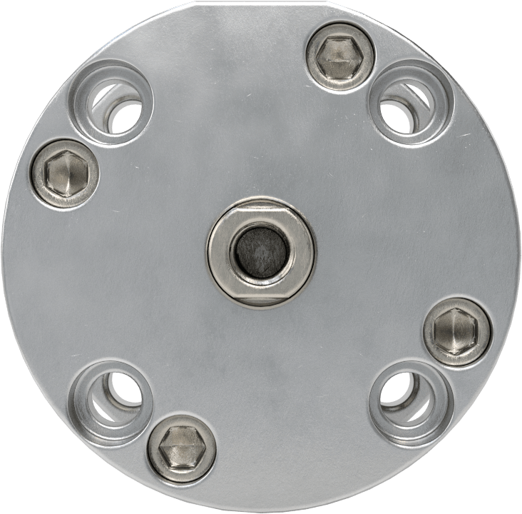 Yuvarlak Yüzlü Kompakt Bağlantı Çubuğu Hava Silindiri, Çift Etkili, 3/4" Delik, 1-1/2" Çap, 3/4" Strok Uzunluğu