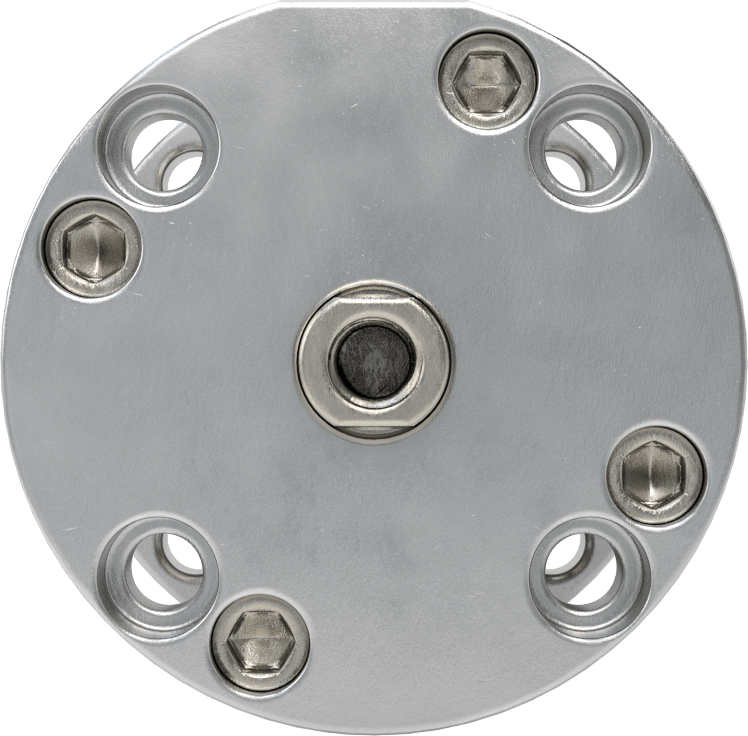 Yuvarlak Yüzlü Kompakt Bağlantı Çubuğu Hava Silindiri, Çift Etkili, 3/4" Delik Boyutu, 1-1/2" Çap, 1" Strok Uzunluğu