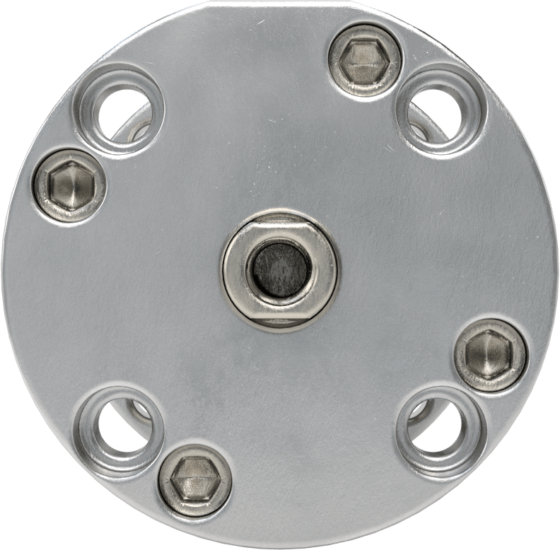 Yuvarlak Yüzlü Kompakt Bağlantı Çubuğu Hava Silindiri, Çift Etkili, 3/4" Delik Boyutu, 1-1/2" Çap, 1-1/2" Strok