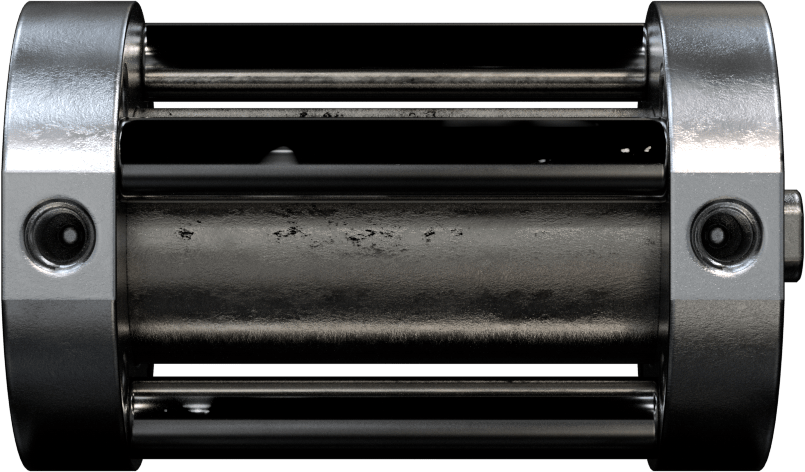 Yuvarlak Yüzlü Kompakt Bağlantı Çubuğu Hava Silindiri, Çift Etkili, 3/4" Delik Boyutu, 1-1/2" Çap, 1-3/4" Strok