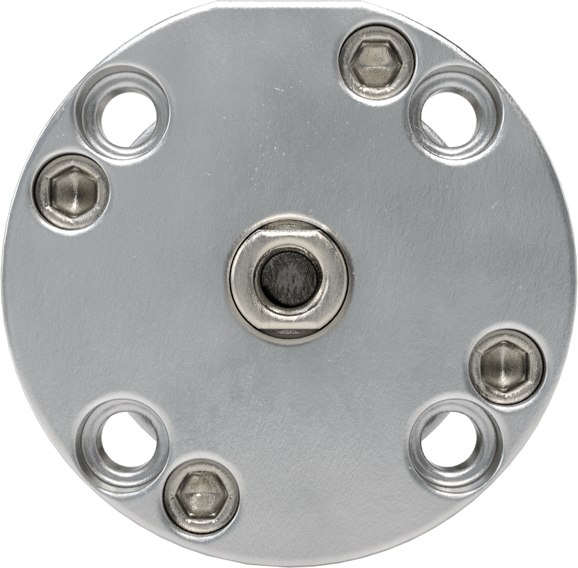 Yuvarlak Yüzlü Kompakt Bağlantı Çubuğu Hava Silindiri, Çift Etkili, 3/4" Delik Boyutu, 1-1/2" Çap, 2" Strok Uzunluğu