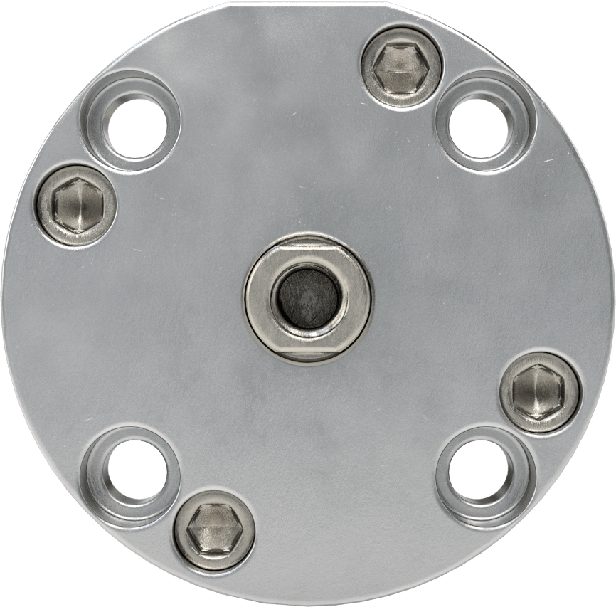 Yuvarlak Yüzlü Kompakt Bağlantı Çubuğu Hava Silindiri, Çift Etkili, 3/4" Delik Boyutu, 1-1/2" Çap, 2-1/2" Strok