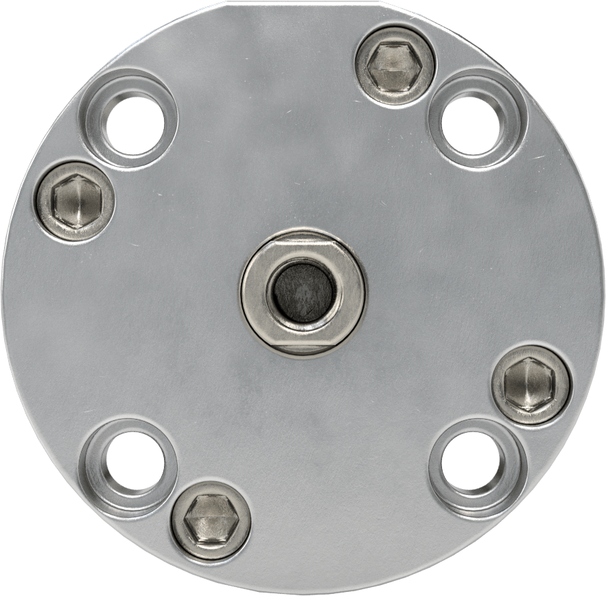 Yuvarlak Yüzlü Kompakt Bağlantı Çubuğu Hava Silindiri, Çift Etkili, 3/4" Delik Boyutu, 1-1/2" Çap, 2-3/4" Strok