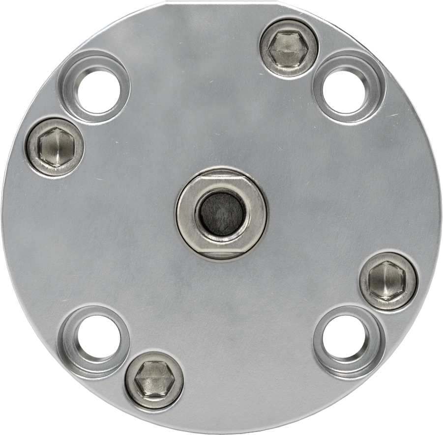 Yuvarlak Yüzlü Kompakt Bağlantı Çubuğu Hava Silindiri, Çift Etkili, 3/4" Delik Boyutu, 1-1/2" Çap, 3" Strok Uzunluğu