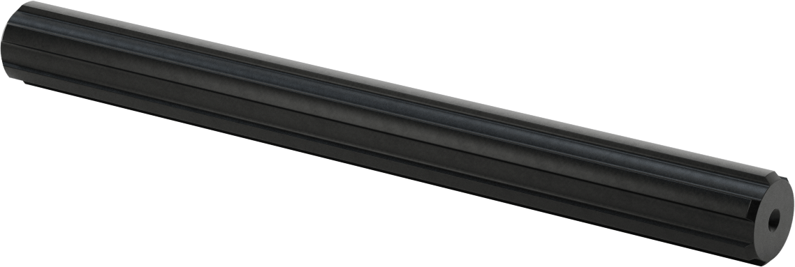 Paralel Yivli Çelik Döner Mil, 1“ Çap x 10” Uzunlukta Spline, 6 Yiv