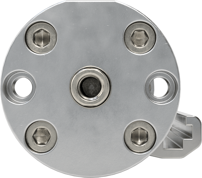 Yuvarlak Yüzlü Kompakt Bağlantı Çubuğu Hava Silindiri, Sensör Hazır, Çift Etkili, 9/16" delik, 1-1/2" Strok
