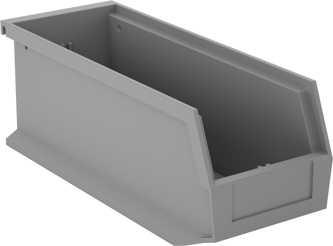 Plastik Saklama Kutusu, 4-1/8" Genişlik, 4" Yükseklik, 10-7/8" Derinlik