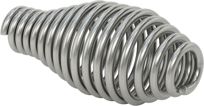 Spring Handle, Steel, for 3/8" Rod Diameter, 2-1/2" Long, 1-1/4" Maximum Diameter