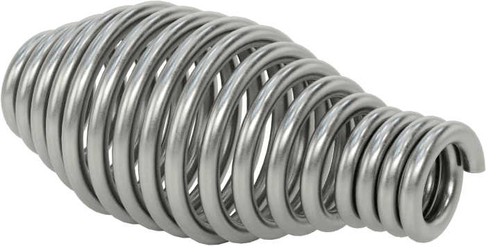 Spring Handle, Steel, for 3/8" Rod Diameter, 2-1/2" Long, 1-1/4" Maximum Diameter