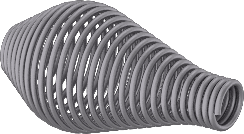 Spring Handle, Steel, for 1/2" Rod Diameter, 3-1/2" Long, 1-3/4" Maximum Diameter