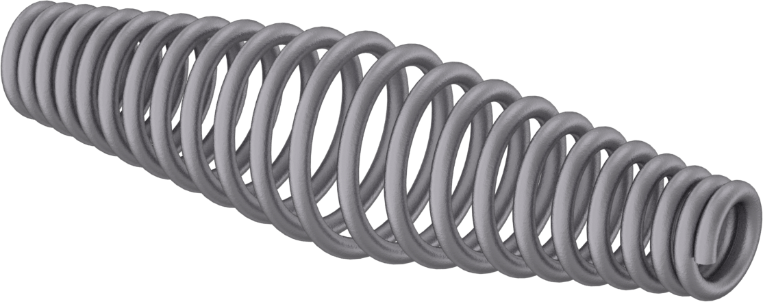 Spring Handle, Steel, for 1/2" Rod Diameter, 5-3/4" Long, 1-1/2" Maximum Diameter