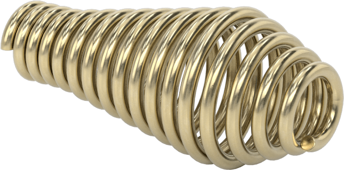 Spring Handle, Zinc Yellow-Chromate Plated, for 3/8" Rod Diameter, 1" Maximum Diameter