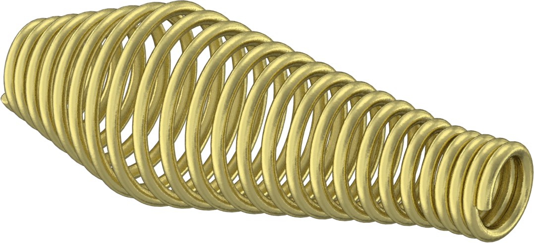 Spring Handle, Zinc Yellow-Chromate Plated, 1/2" Rod Diameter, 1-1/2" Maximum Diameter