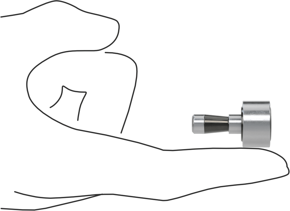 Konik Saplamalı Ray Silindiri, 19 mm Makara Çapı, 11 mm Silindir Genişliği
