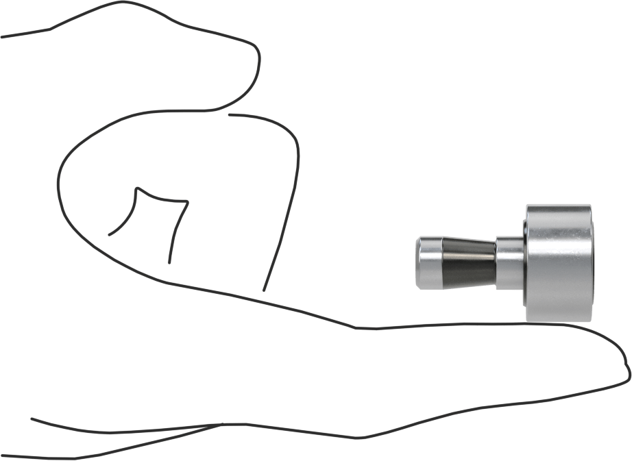 Konik Saplamalı Ray Silindiri, 22 mm Silindir Çapı, 12 mm Makara Genişliği