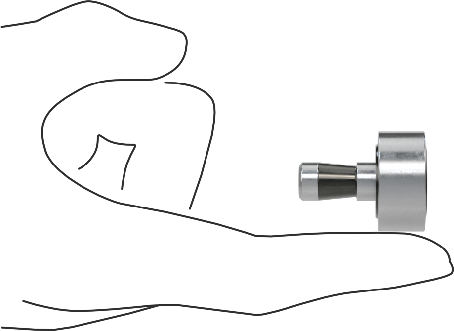 Konik Saplamalı Ray Silindiri, 26 mm Silindir Çapı, 12 mm Makara Genişliği