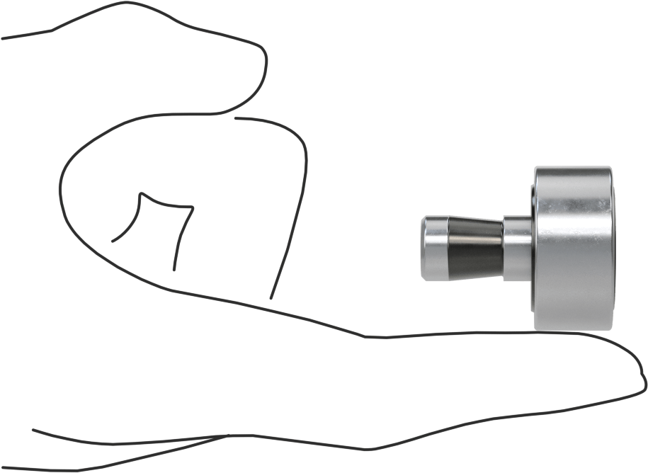 Konik Saplamalı Ray Silindiri, 30 mm Silindir Çapı, 14 mm silindir genişliği