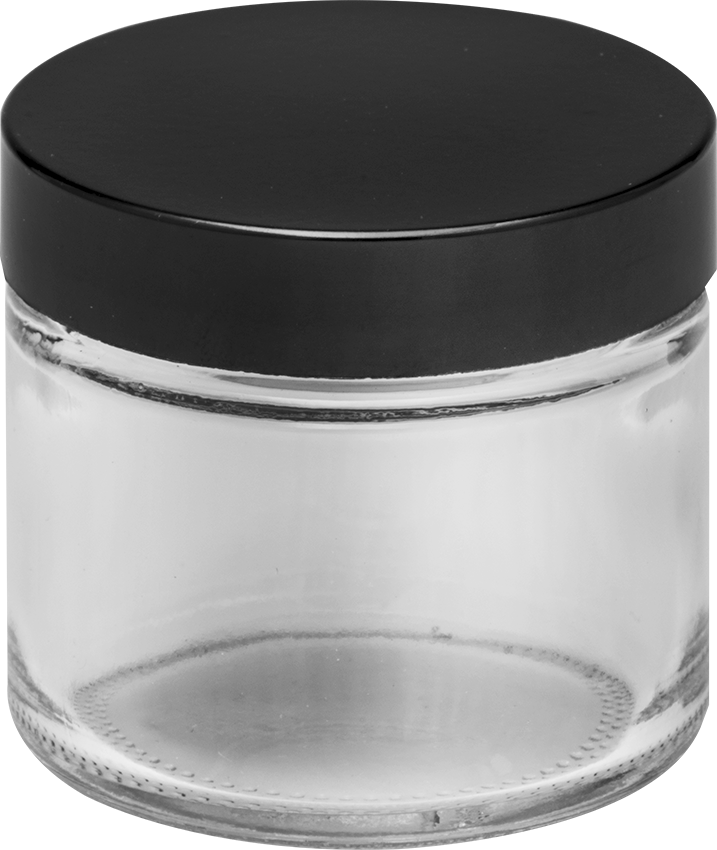 Kaplamalı Kağıt Mühürlü Cam Kavanoz, 2 FL oz/60 ml Kapasite, Şeffaf