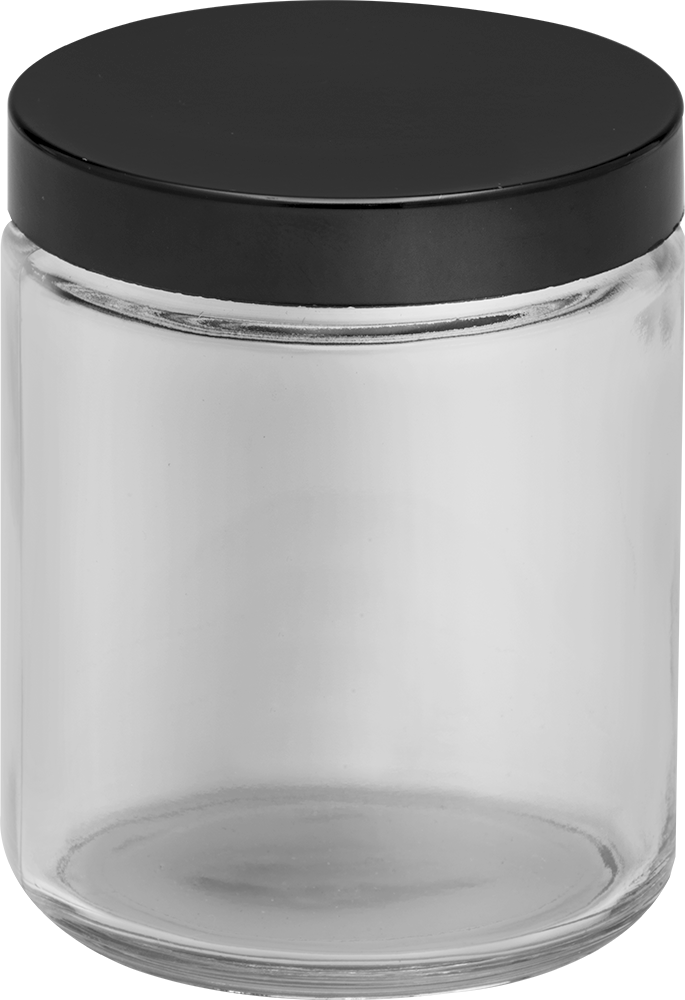 Kaplamalı Kağıt Mühürlü Cam Kavanoz, 8 FL oz/235 ml Kapasite, Şeffaf