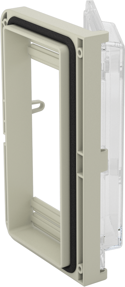 Muhafazalar için Şeffaf HMI Kapağı, Çıtçıtlı Kapatma, Polikarbonat, 5“ Yükseklik x 3” Genişlik