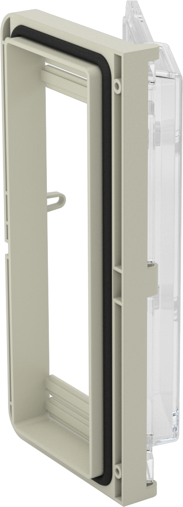 Muhafazalar için Şeffaf HMI Kapağı, Çıtçıtlı Kapatma, Polikarbonat, 6-1/2“ Yükseklik x 3” Genişlik