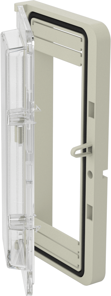 Muhafazalar için Şeffaf HMI Kapağı, Çıtçıtlı Kapatma, Polikarbonat, 6-1/2“ Yükseklik x 3” Genişlik