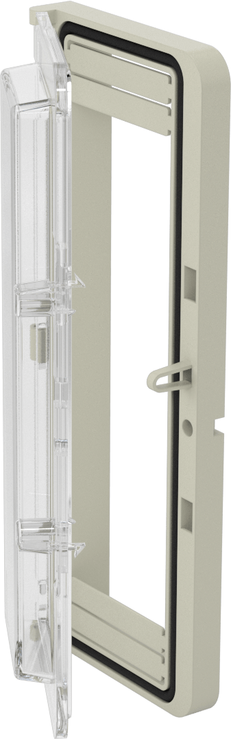 Muhafazalar için Şeffaf HMI Kapağı, Çıtçıtlı Kapatma, Polikarbonat, 7-3/4“ Yükseklik x 3” Genişlik