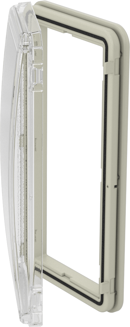 Muhafazalar için Şeffaf HMI Kapağı, Çıtçıtlı Kapatma, Polikarbonat, 9-3/4“ Yükseklik x 5” Genişlik
