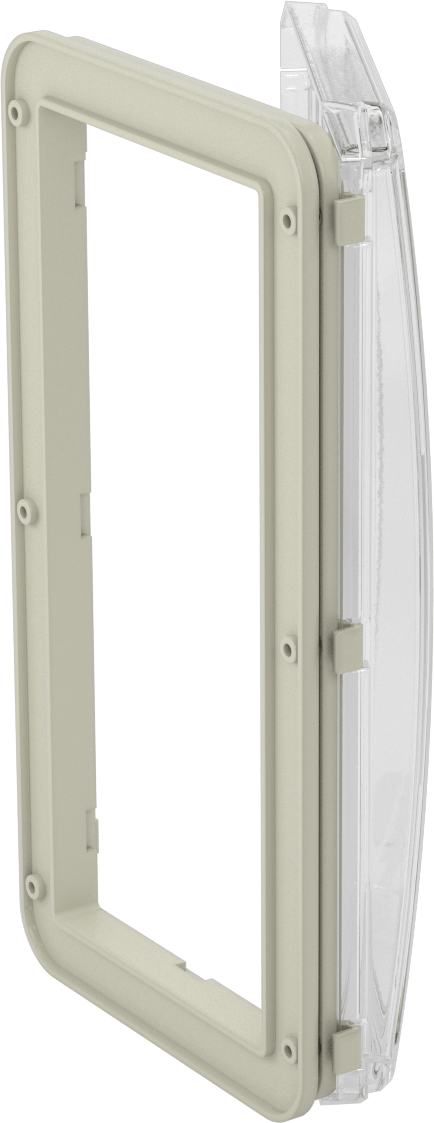 Muhafazalar için Şeffaf HMI Kapağı, Çıtçıtlı Kapatma, Polikarbonat, 9-3/4“ Yükseklik x 5” Genişlik