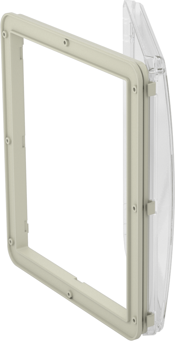 Muhafazalar için Şeffaf HMI Kapağı, Çıtçıtlı Kapatma, Polikarbonat, 9-3/4“ Yükseklik x 8-1/2” Genişlik