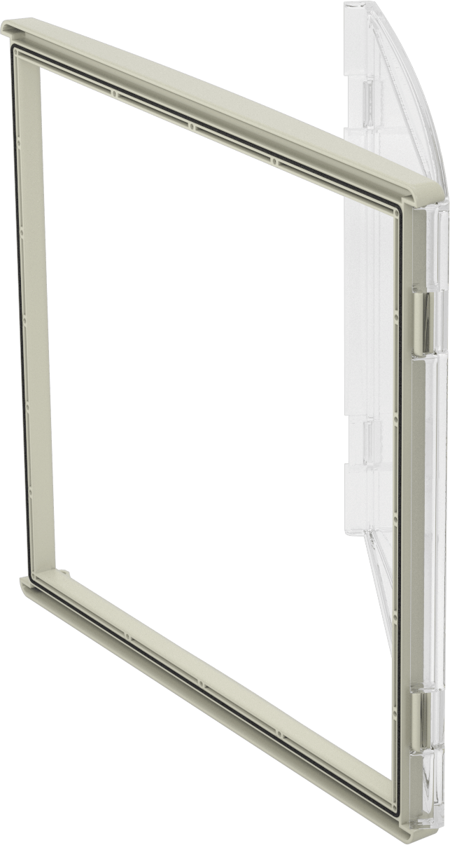 Muhafazalar için Şeffaf HMI Kapağı, Çıtçıtlı Kapatma, Polikarbonat, 13“ Yükseklik x 14-7/8” Genişlik