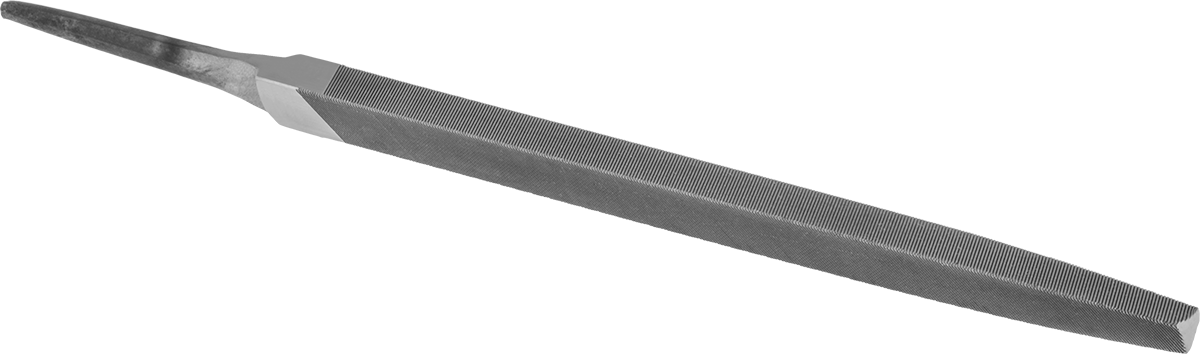 Tek Kesimli Yüzeyli Üçgen Törpü, 6“ Uzunluk x 1/4” Genişlik, inç başına 8 ila 14 testere bıçağı dişi için