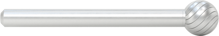 Yüksek Hızlı Çelik Frez, 1/8" Çapında Şaft ile, Bilye, 1/4" Baş Çapı