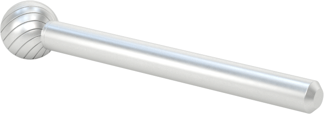 Yüksek Hızlı Çelik Frez, 1/8" Çapında Şaft ile, Bilye, 1/4" Baş Çapı