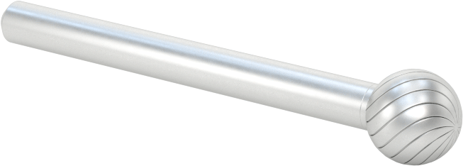 Yüksek Hızlı Çelik Frez, 1/8" Çapında Şaft ile, Bilye, 1/4" Baş Çapı