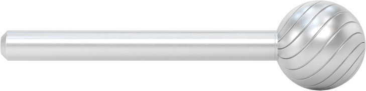 Yüksek Hızlı Çelik Frez, 1/8" Çapında Şaft ile, Bilye, 3/8" Baş Çapı