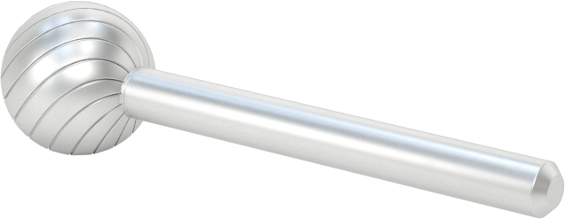 Yüksek Hızlı Çelik Frez, 1/8" Çapında Şaft ile, Bilye, 3/8" Baş Çapı