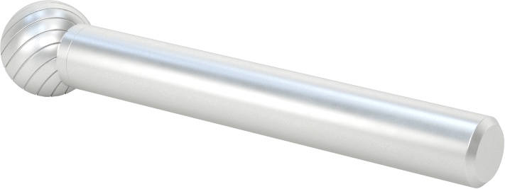 Yüksek Hızlı Çelik Frez, 1/4" Çaplı Şaft ile, Bilye, 3/8" Baş Çapı