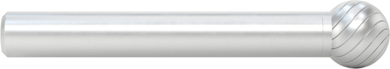 Yüksek Hızlı Çelik Frez, 1/4" Çaplı Şaft ile, Bilye, 3/8" Baş Çapı