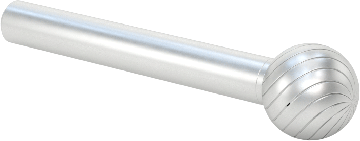 Yüksek Hızlı Çelik Frez, 1/4" Çaplı Şaft ile, Bilye, 1/2" Baş Çapı
